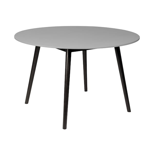 Armen Living Sydney Outdoor Patio Round Dining Table in Dark Eucalyptus and Gray Stone 840254335974 - main
